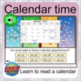 Calendar time (49 BOOM CARDS distance learning deck - lear