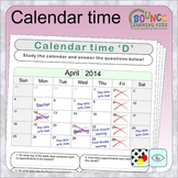 Calendar time - learn to use a calendar (6 worksheets for 