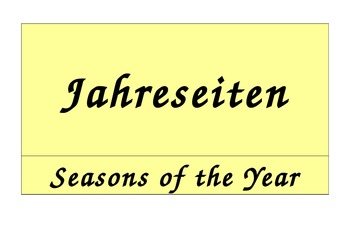 Preview of Seasons Calendar in German
