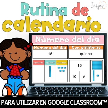 Preview of Calendario Calendar Math in Spanish Distance Learning