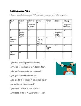 Calendário de julho worksheet