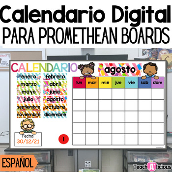 Preview of Calendario Digital Interactivo para ActivInspire | Spanish Interactive Calendar
