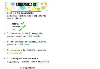 Calendario de Deberes (personalizable) by Marina's Scribbles | TPT