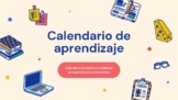 Calendario de aprendizaje (Weekly Vocab Calendar)