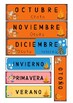 Calendario, meses del año y estaciones. TARJETAS Y POSTER * ESP by ...