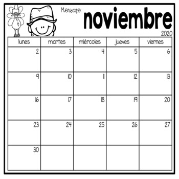 Calendarios editables para el año en Español by The Busy Bilingual Teacher