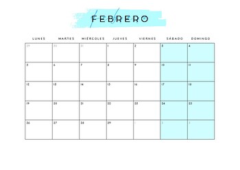 Calendarios imprimibles de 12 meses - Fondo blanco y diseño colorido