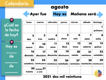 Preview of Calendarios para hablar 2021-2022