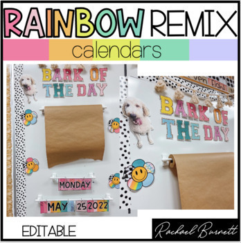 Preview of Calendars // Rainbow Remix Bundle 90's retro classroom decor