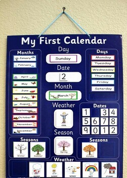 Preview of Calender Set with Headers and Patterning Pieces - month ,day ,season and weather