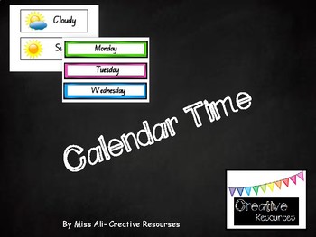 Calender Time Printable #39 s by Miss Ali Creative Resources TPT