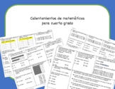 Calentamientos de Matemáticas 4 Grado