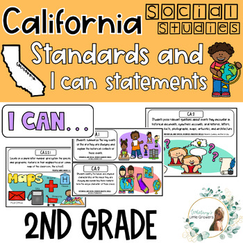 Preview of California 2nd Grade Social Studies Standards and I CAN Statements!