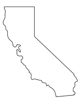 California Blank Map (Full Page) by BAC Education | TPT