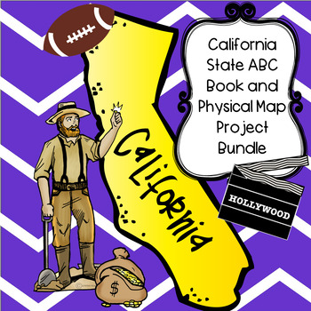 Preview of California Bundle--California ABC Book and Physical Map Research Projects