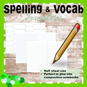 Preview of All Class Spelling and Vocabulary Templates