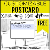 Post  Card Template Free