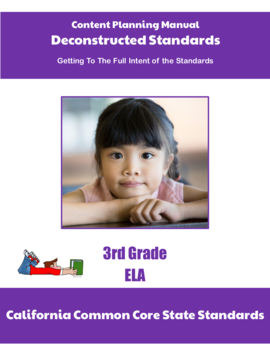Preview of California Deconstructed Standards Content Planning Manual 3rd Grade ELA
