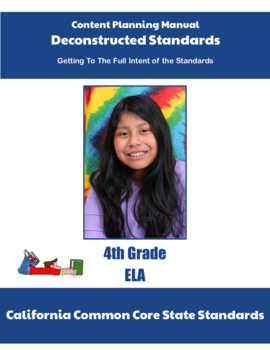 Preview of California Deconstructed Standards Content Planning Manual 4th Grade ELA
