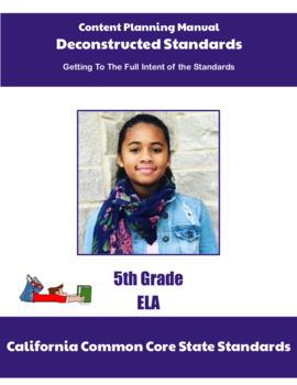 Preview of California Deconstructed Standards Content Planning Manual ELA 5th Grade