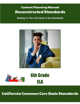 Preview of California Deconstructed Standards Content Planning Manual ELA 6th Grade