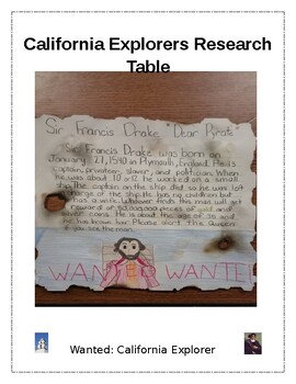 Preview of California Explorers Research Chart