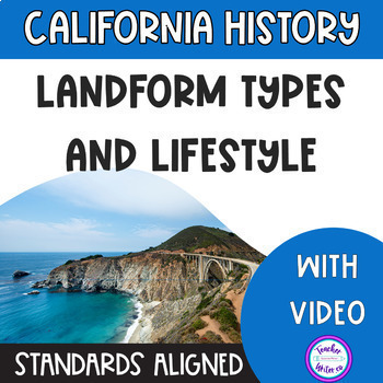 Preview of California Geography Landforms by Region with Video | California History