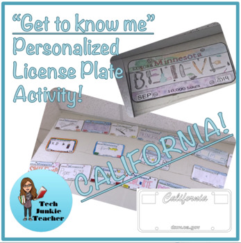 Preview of California Get to Know Me License Plate Activity