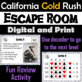 California Gold Rush Activity Escape Room (Westward Expans