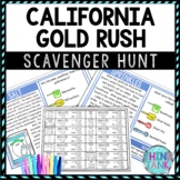 California Gold Rush Activity - Scavenger Hunt Challenge -