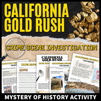 Preview of California Gold Rush Activity Westward Expansion CSI Mystery of History Analysis