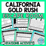 California Gold Rush Escape Room Stations - Reading Compre