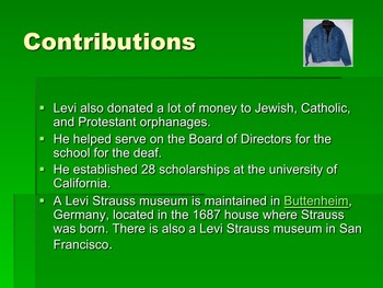 afrikansk pulver Troende California Gold Rush Famous Person's Biography- Levi Strauss by Teaching 1  2 3