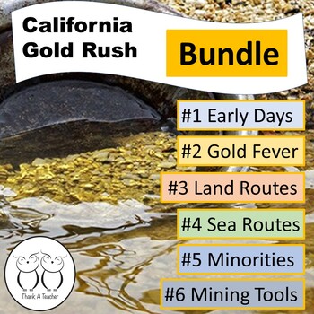 Preview of California Gold Rush Informational Reading Series #1-6 Discounted Bundle