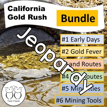 Preview of California Gold Rush Jeopardy 6 Game Discounted Bundle
