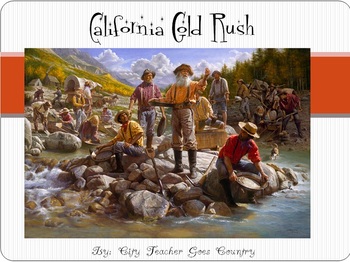Preview of California Gold Rush Power Point (powerpoint) WITH video clip - panning for gold