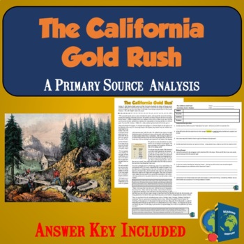 Preview of California Gold Rush Reading Worksheet