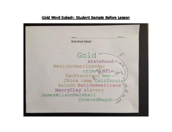 california gold rush word search