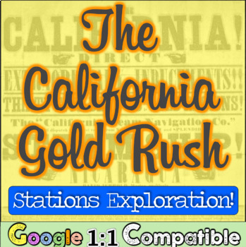 Preview of California Gold Rush and Westward Expansion Stations Activity