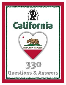 Preview of California Google It! Reader ~ 330 Questions & Answers ~ History and Fun