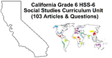California Grade 6 Social Studies Curriculum Unit (103 Wor