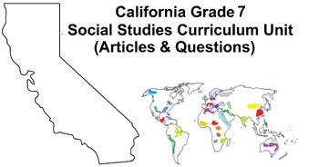 Preview of California Grade 7 Social Studies Curriculum Unit Bundle  (79 Word)
