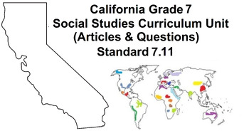 Preview of California Grade 7 Social Studies HSS-7.11 Assignment Bundle (7 PDF)