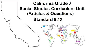 Preview of California Grade 8 Social Studies HSS-8.10 Assignment Bundle (10 PDF)
