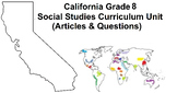 California Grade 8 Social Studies Unit Bundle (88 Word)