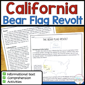 Preview of California History Bear Flag Revolt | California Republic Activities