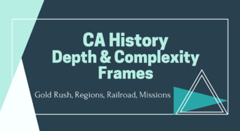 Preview of California History Depth and Complexity Frames Bundle