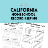 California Homeschool Tracker (Yearly & Monthly)