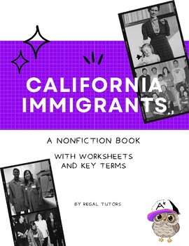 Preview of California Immigrants Book with Worksheets