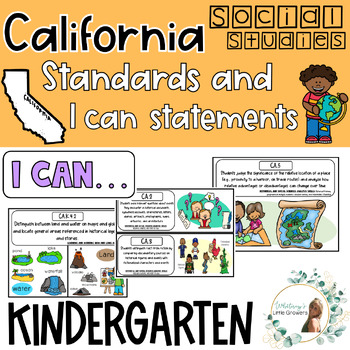 Preview of California Kindergarten Social Studies Standards and I CAN Statements!